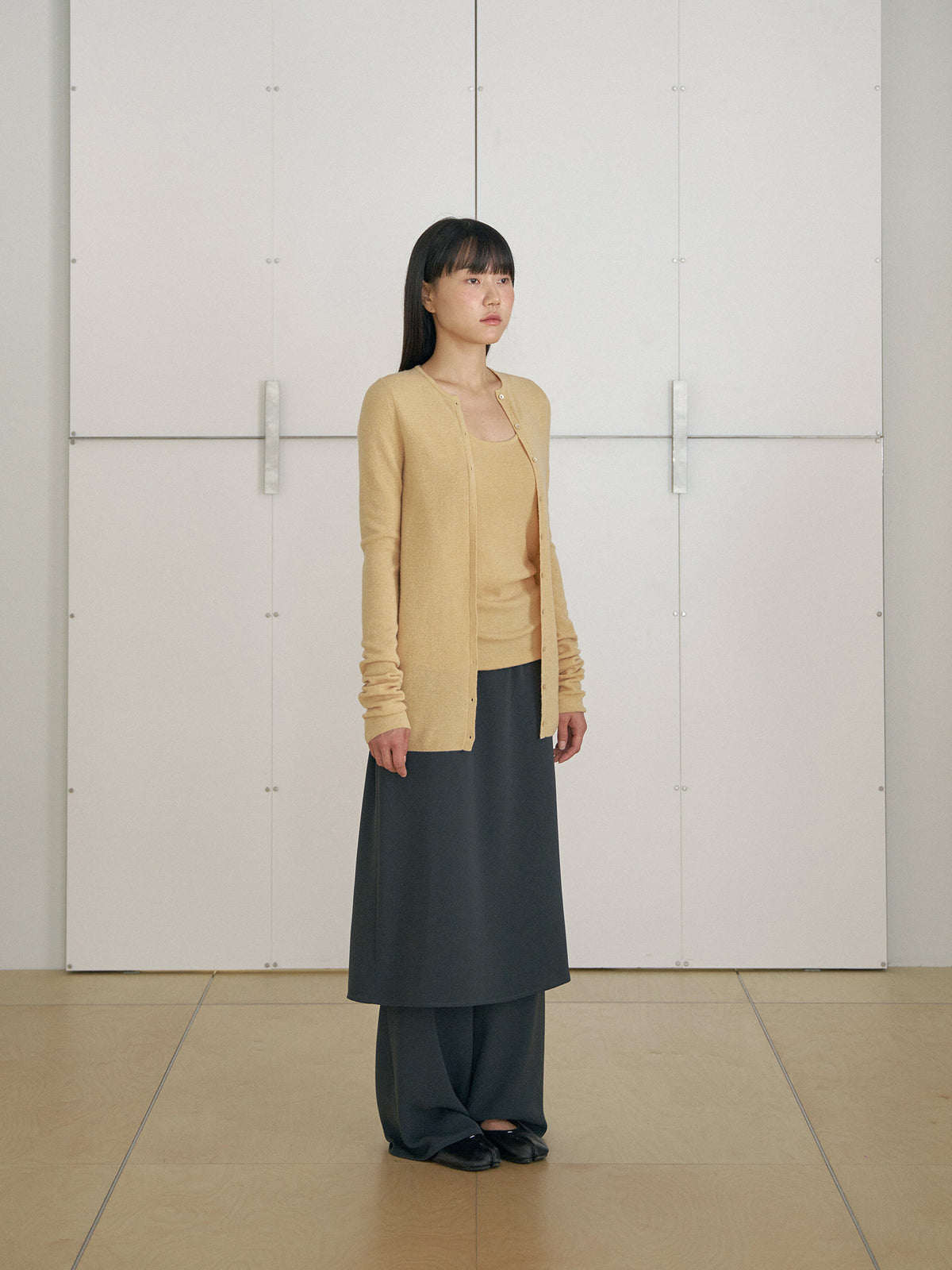 MARAN Alpaca Button Cardigan - Beige 商品画像17/21
