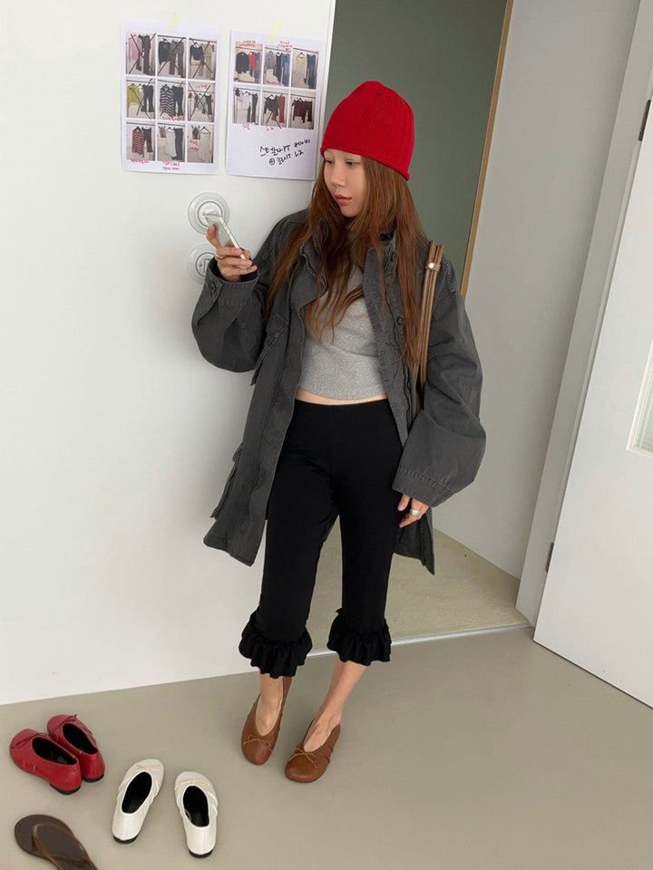 【A MA:DE】Frill banding pants ( 2color )