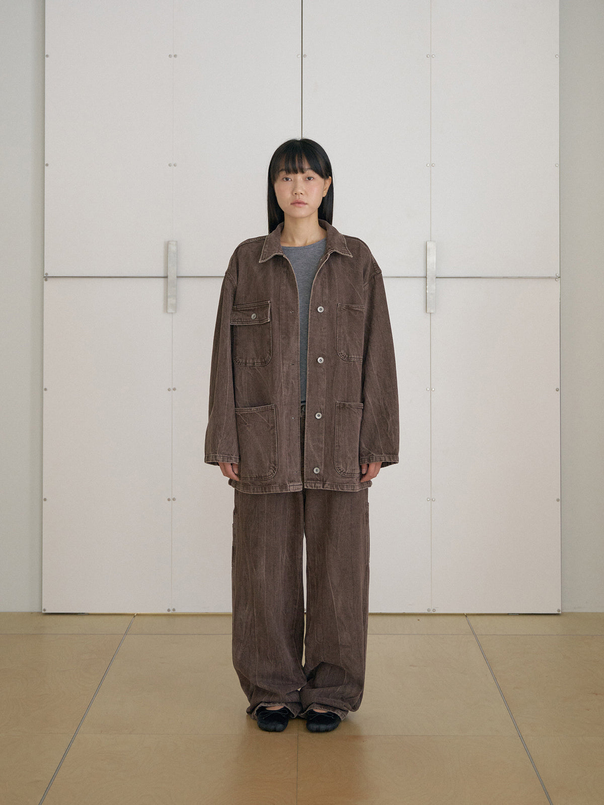 MARAN Brown Crack Coverall Jacket - Brown 商品画像14/21