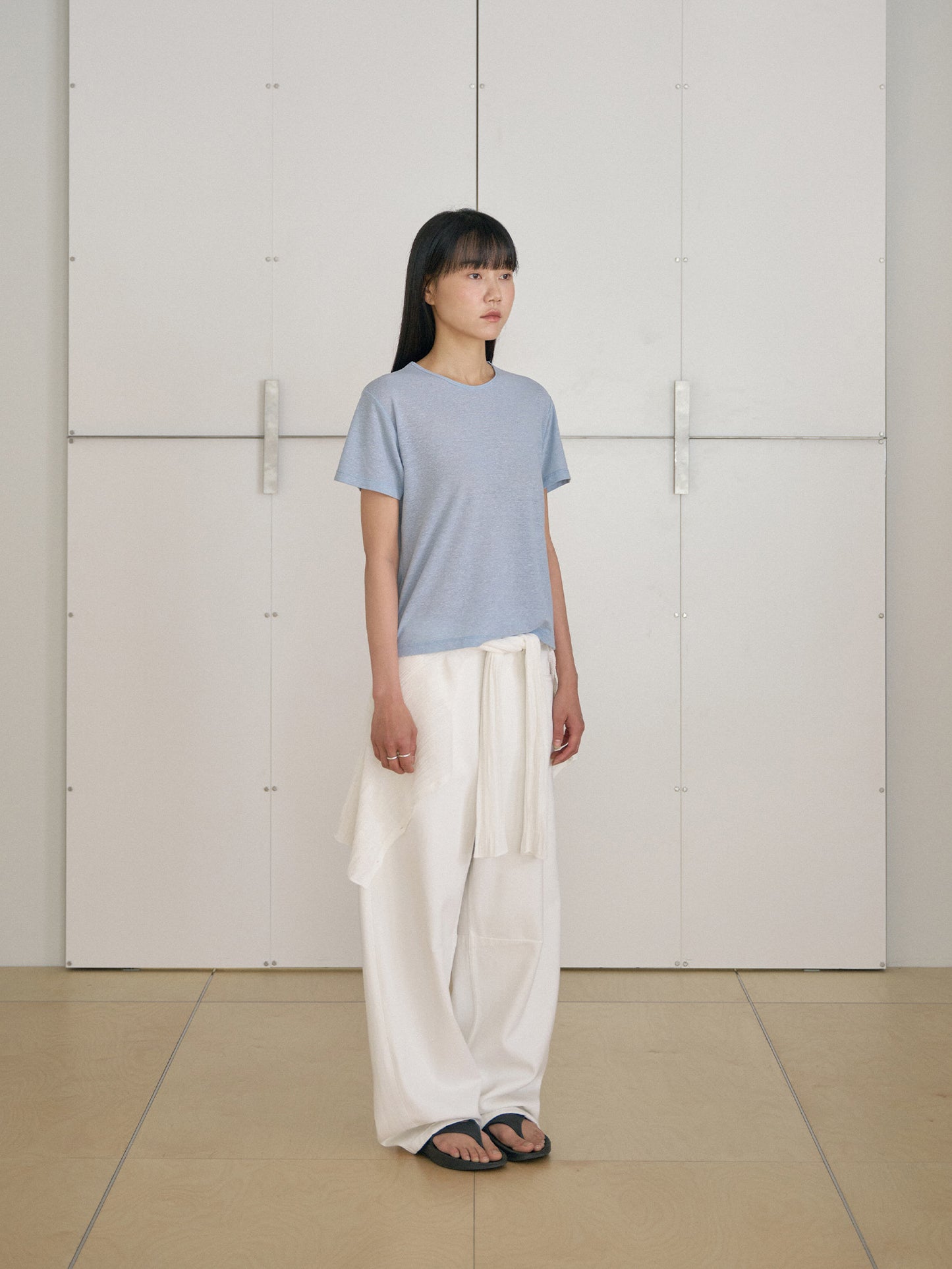 Linen Basic Short Sleeve - Blue