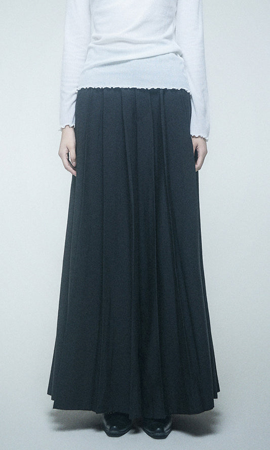 【Reculer レキュリー】Wide pleated pants Black