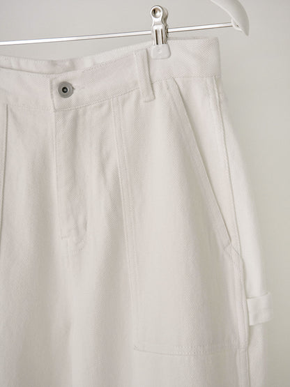 Cotton Twill Fatigue Pants - Ivory 11