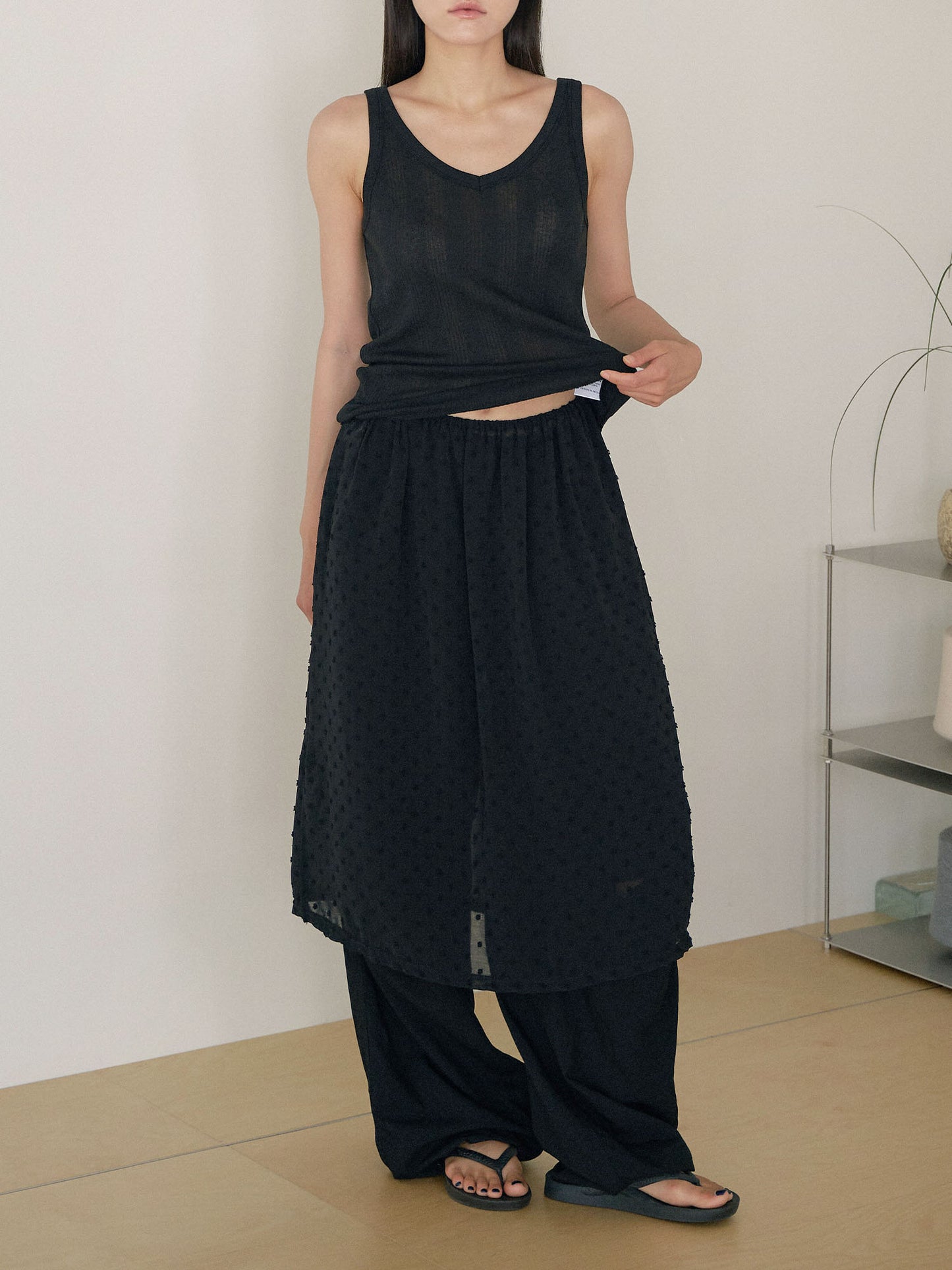 Summer V-neck Sleeveless - Black