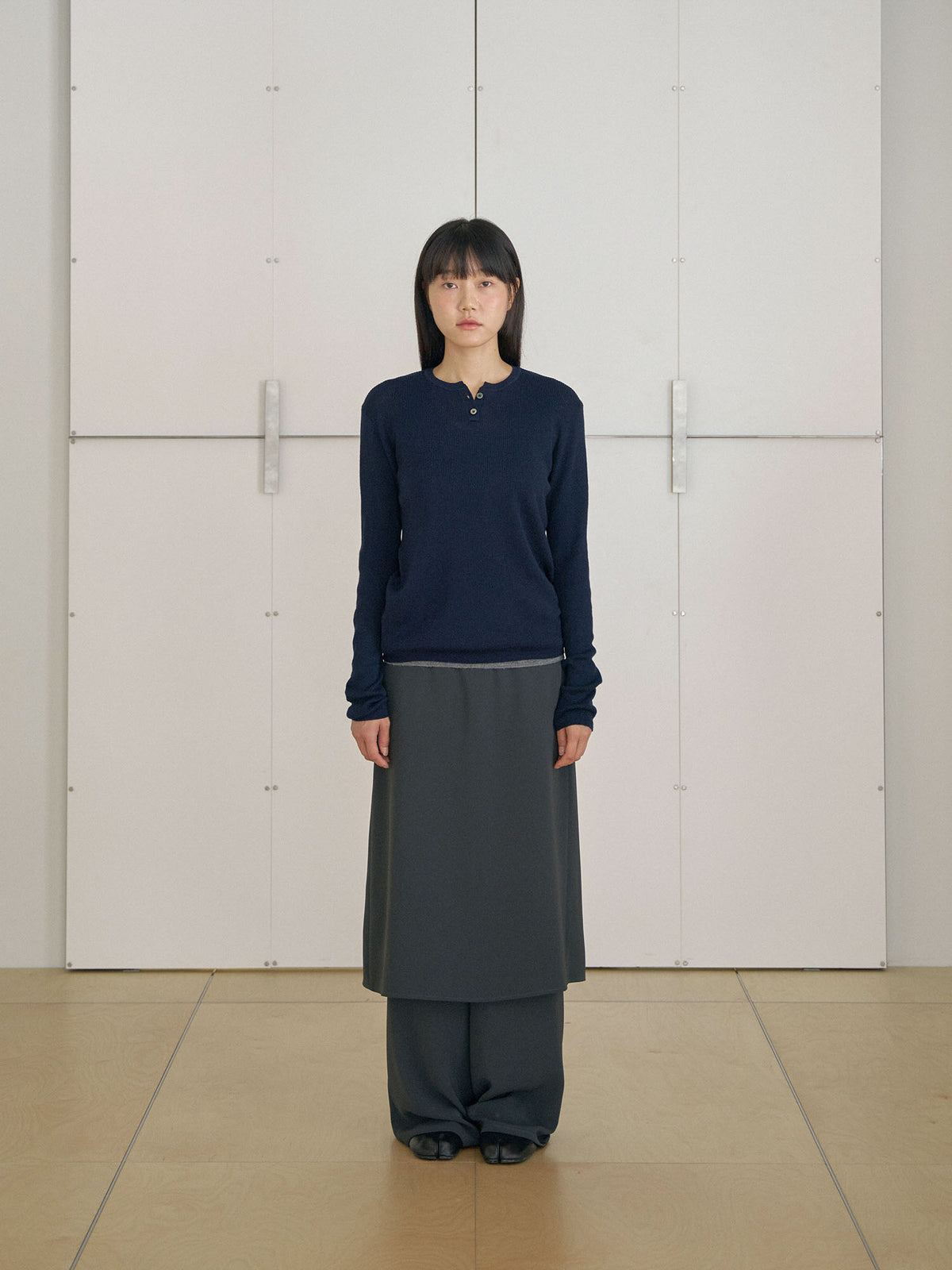 MARAN Skirt Overlay Pants - Charcoal 商品画像14/21