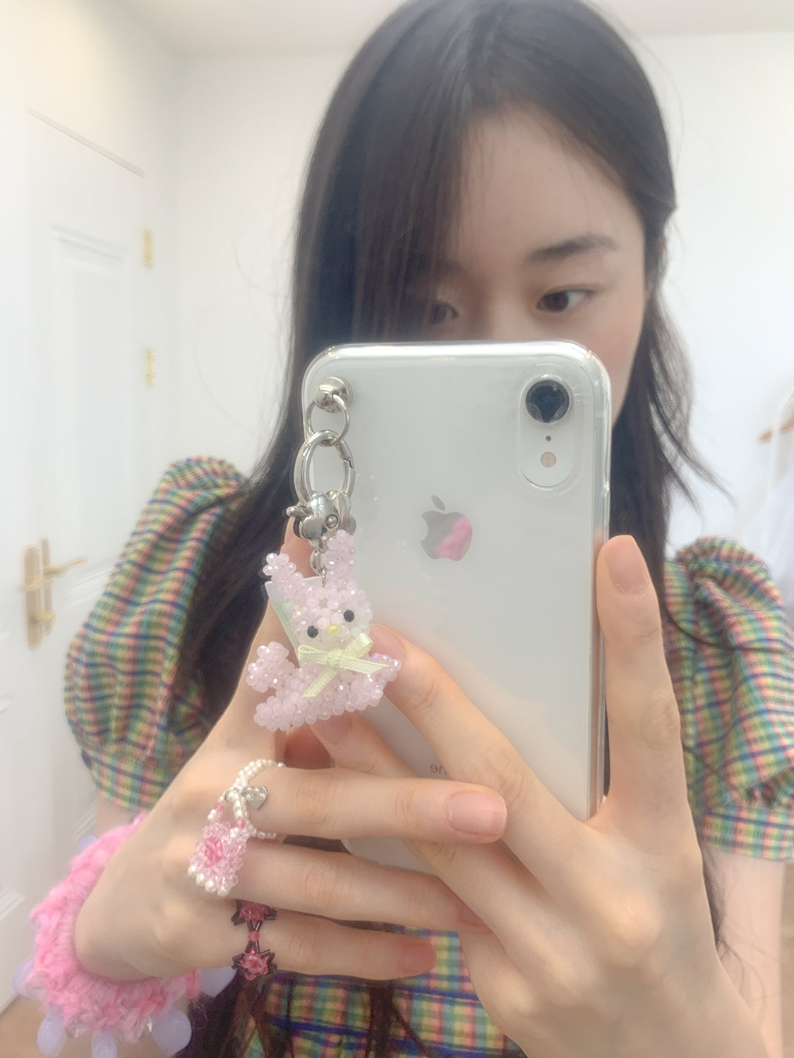 Baby Pink Rabbit Key Ring