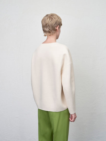 [ARIK. Arik AW] Sarin wool pullover jumper Cream