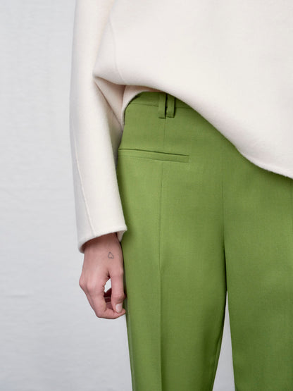 【ARIK. アリク AW】Rigil panel straight pants Grass green