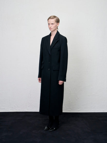 [ARIK. Arik AW] [REORDER] Libra tailored single breasted wool coat Black