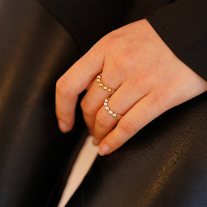 [SUMMER TAG SOL] RETRO SILVER BALL CHAIN RING
