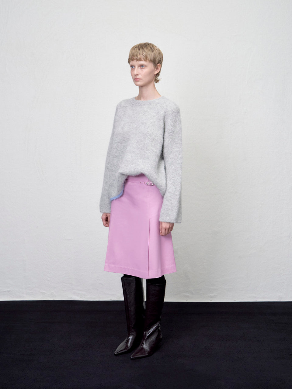 【ARIK. アリク AW】Fulu slit midi skirt Orchid Pink