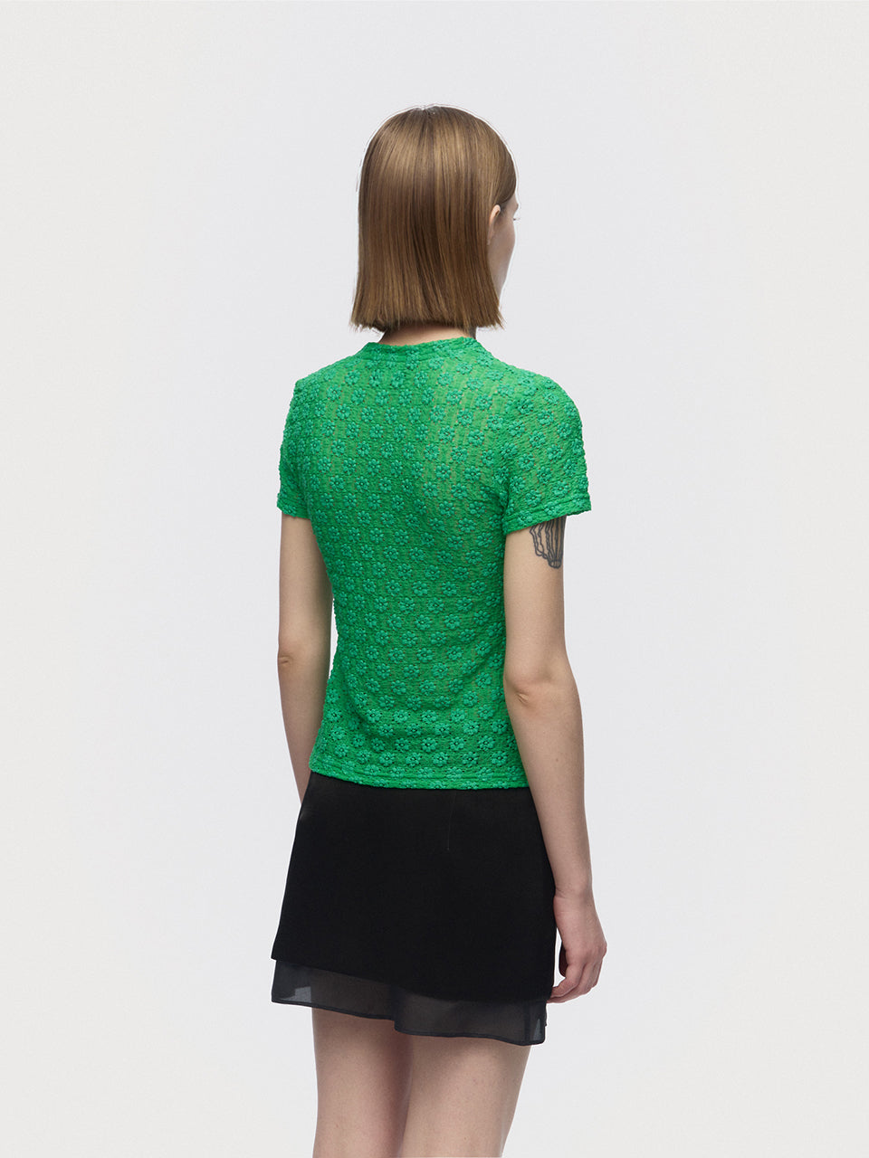 [ARIK.] [24SS] ALRESCHA floral top Green