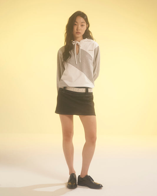 DIAGONAL HOODIE Melange