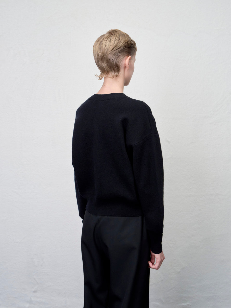 【ARIK. アリク AW】Asellus volume sleeve knit cardigan Black
