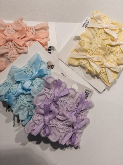 【hiir 2026SS】nn_(SET) Lace Whisper Bow Pin