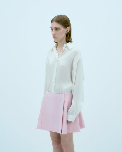 [ARIK.] [25SS] ALKES Panel flare skirt Orchid Pink