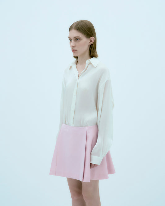 [ARIK.] [25SS] ALKES Panel flare skirt Orchid Pink