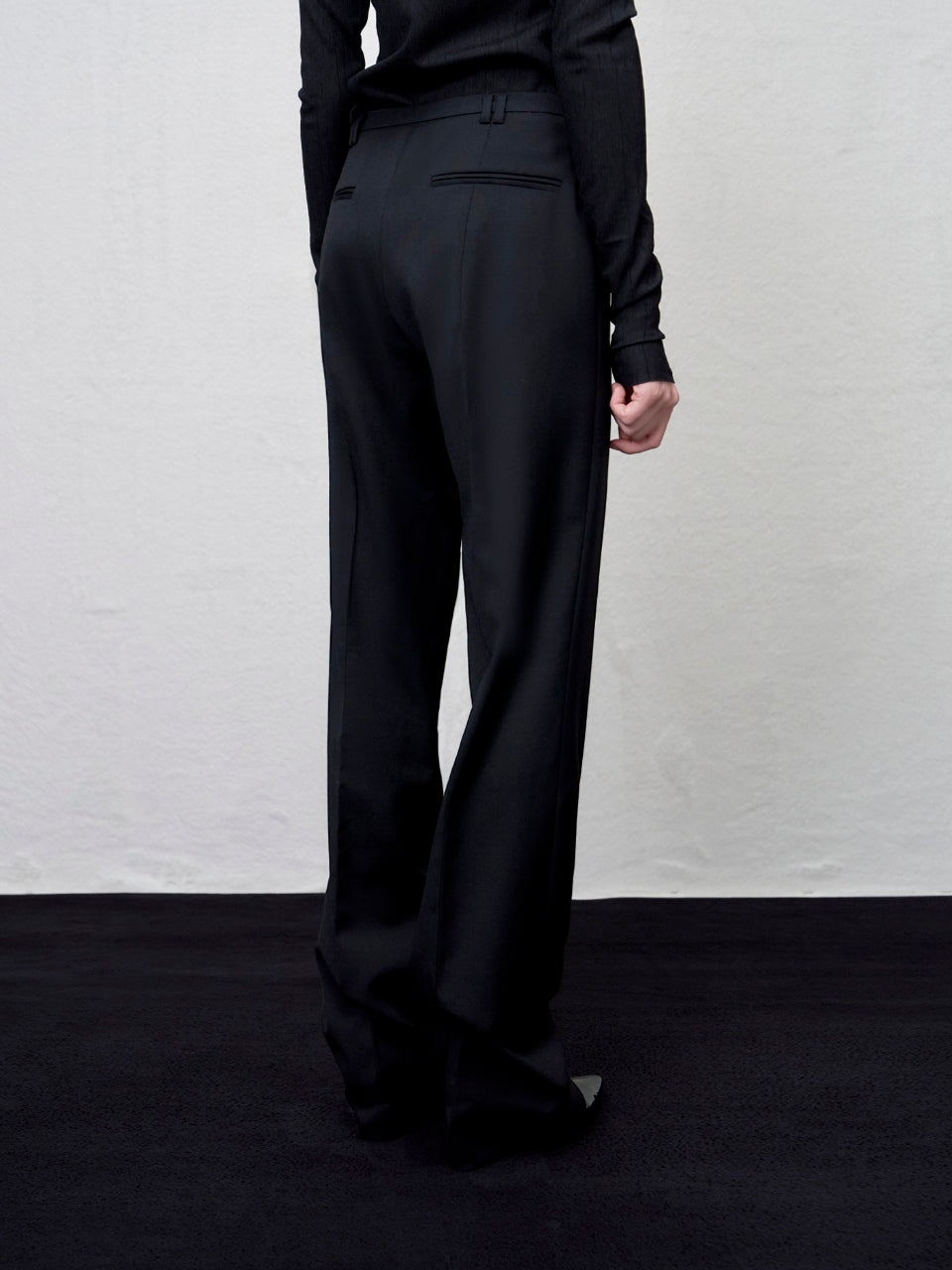 【ARIK. アリク AW】Rigil panel straight pants Black