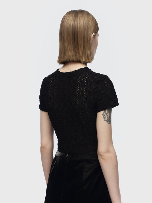 【ARIK. アリク】[24SS] ALRESCHA floral top Black