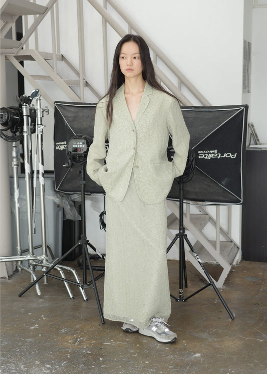 BABY FLOWER JACKET -KHAKI
