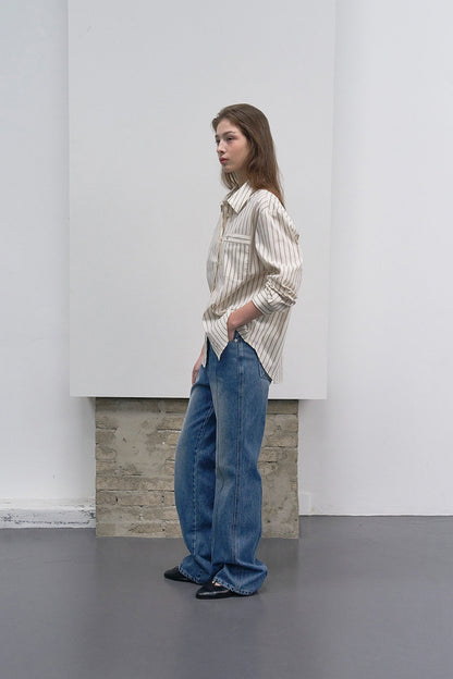 [HER&SHE 2025AW] A St. Stripe Shirt