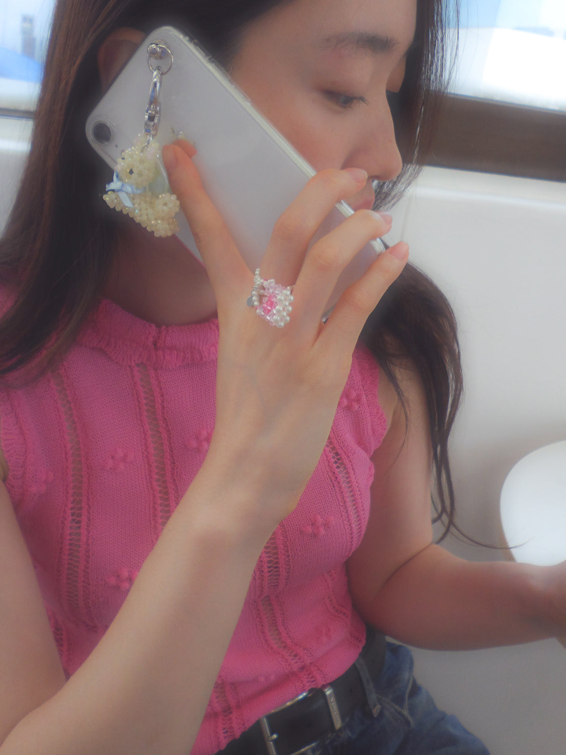 Creamy Rabbit Key Ring