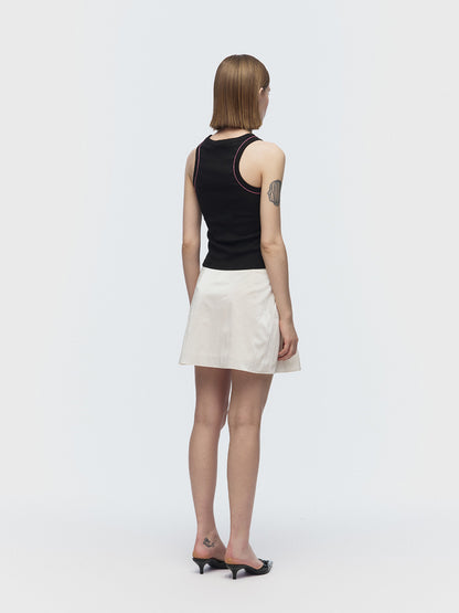 [ARIK. Arik] [24SS] DIPHDA pin tuck skirt Ivory