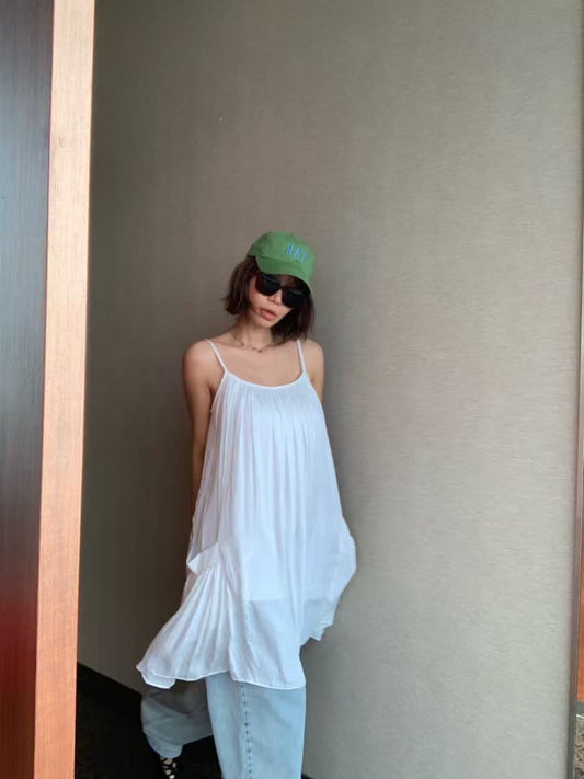 [hiir 2026SS] pm_Flowy Pocket Slip Dress