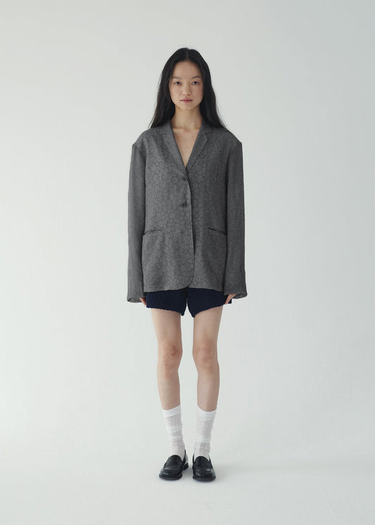 BABY FLOWER JACKET -CHARCOAL