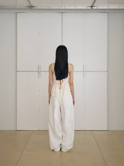 MARAN Curved Denim Pants - Ivory 商品画像16/21