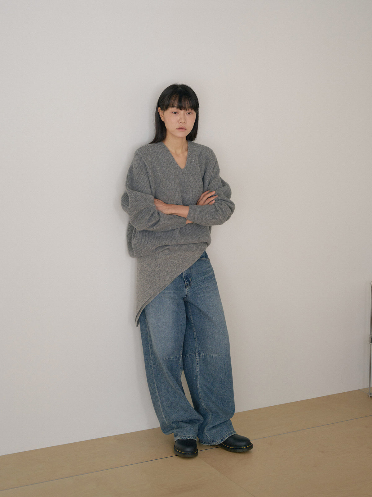 MARAN Curved Denim Pants - Indigo 商品画像13/21