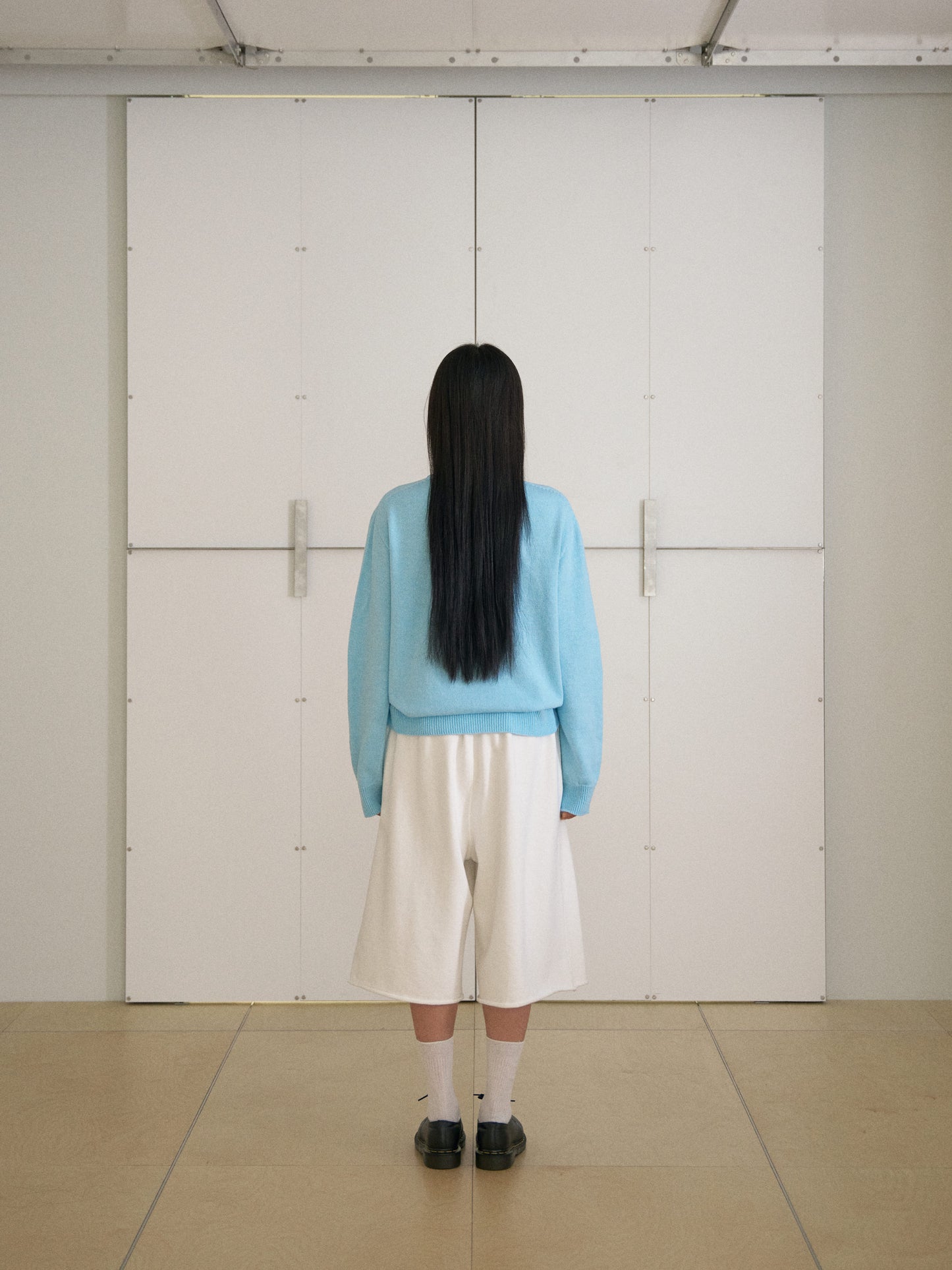Cutoff Half Sweatpants - Ivory