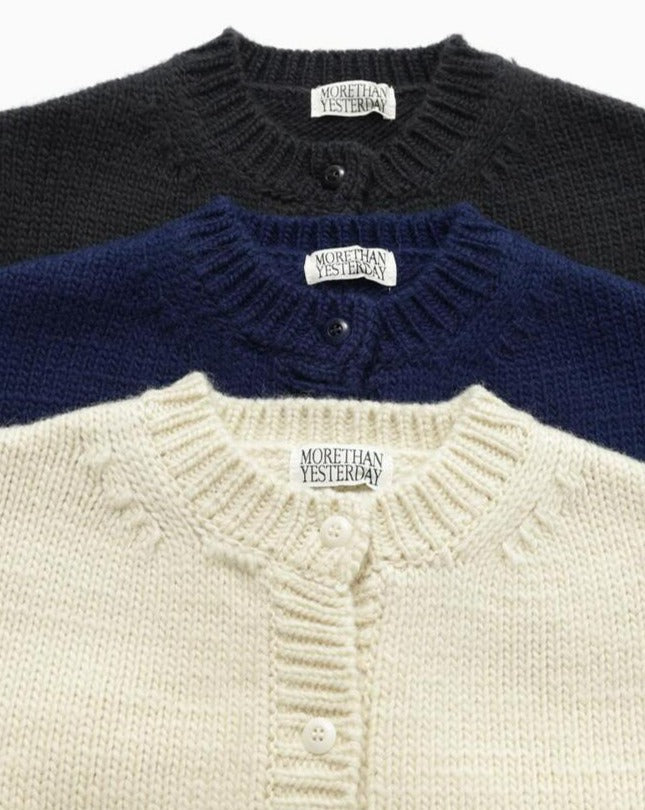 【MORE THAN YESTERDAY】Patch Pocket Wool Cardigan