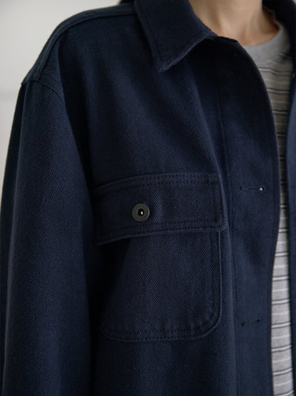 MARAN Cotton Twill Coverall Jacket - Navy 商品画像19/21