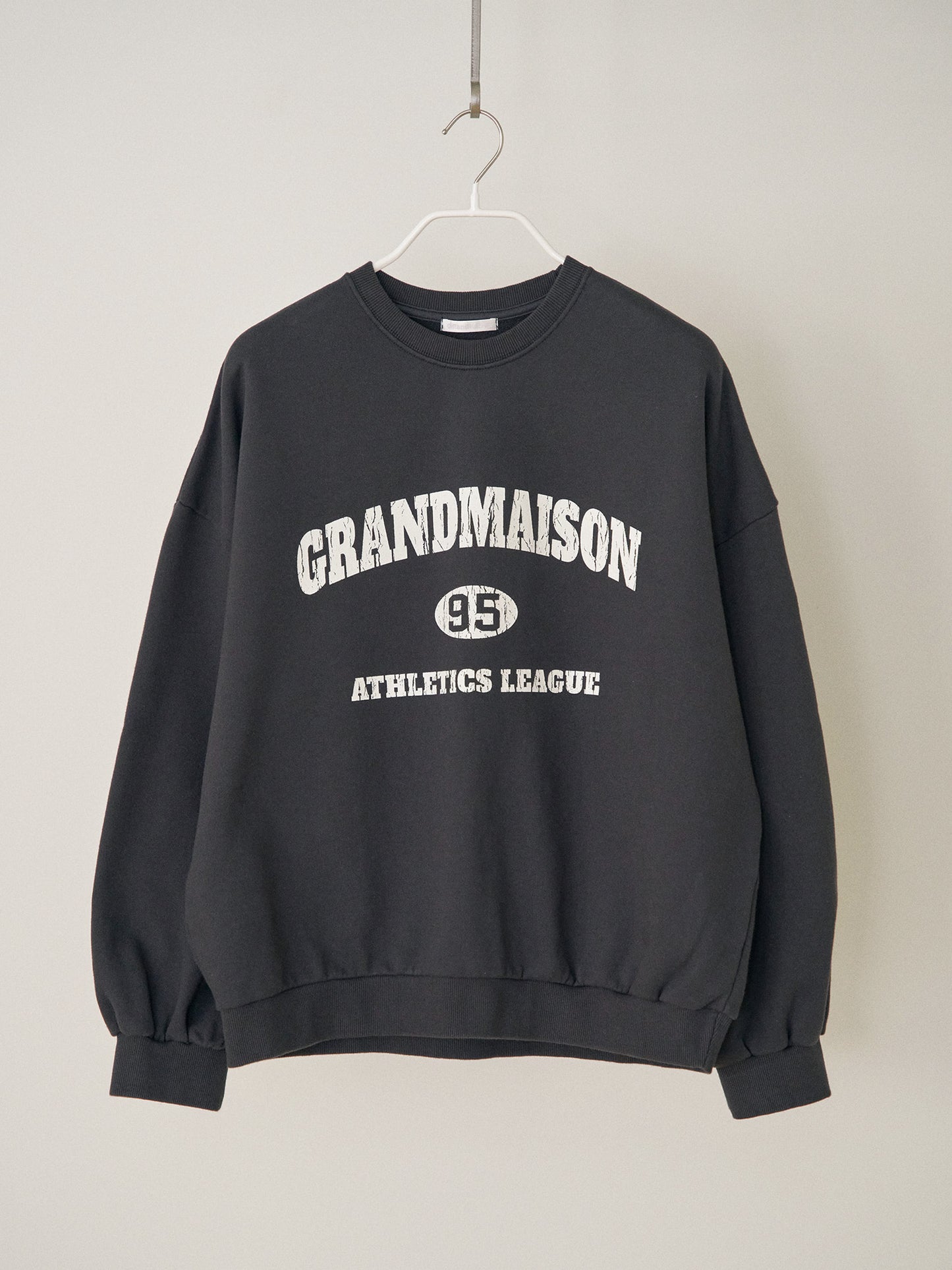Crack Lettering Sweatshirt - Charcoal