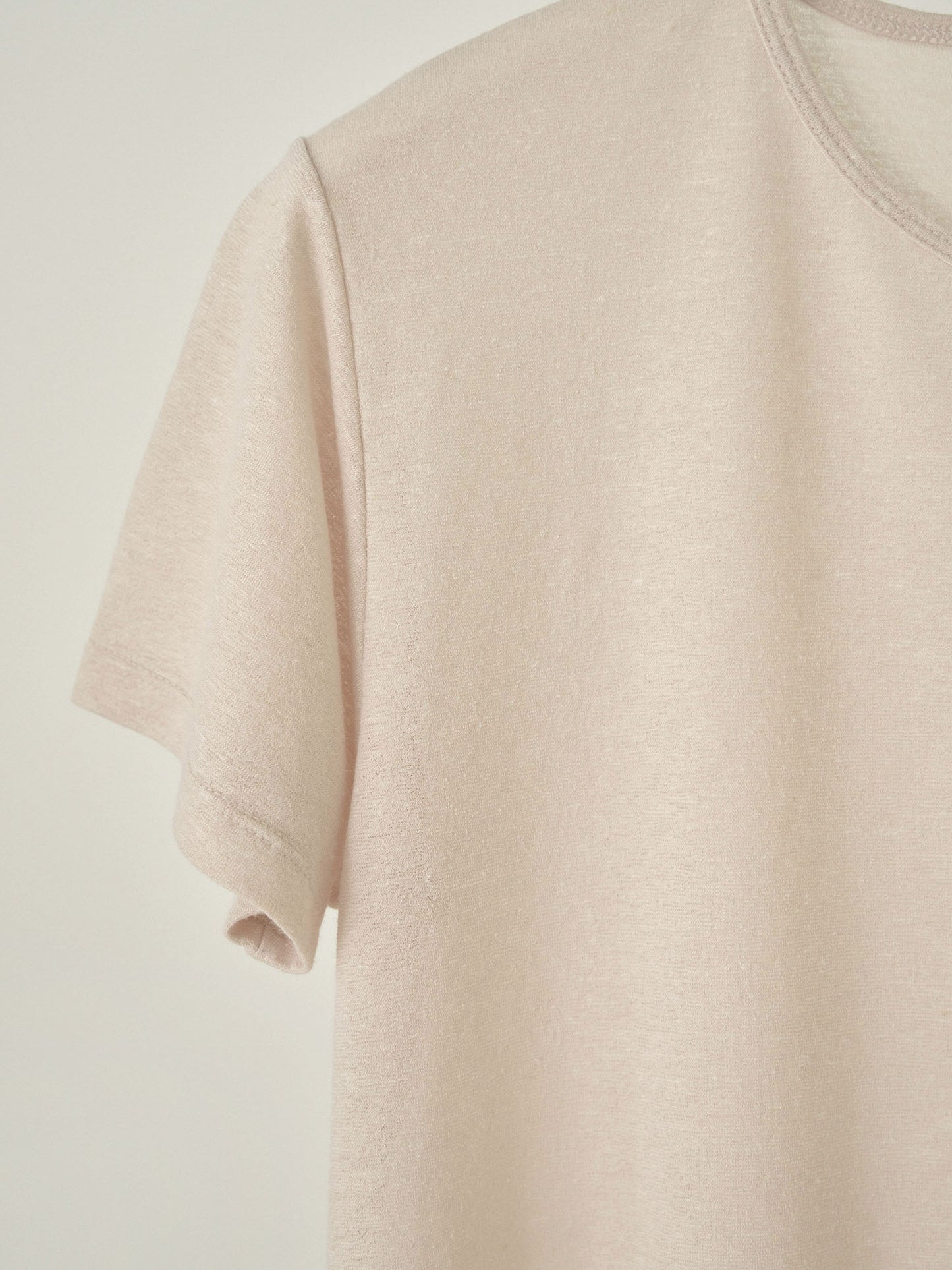Linen Basic Short Sleeve - Beige