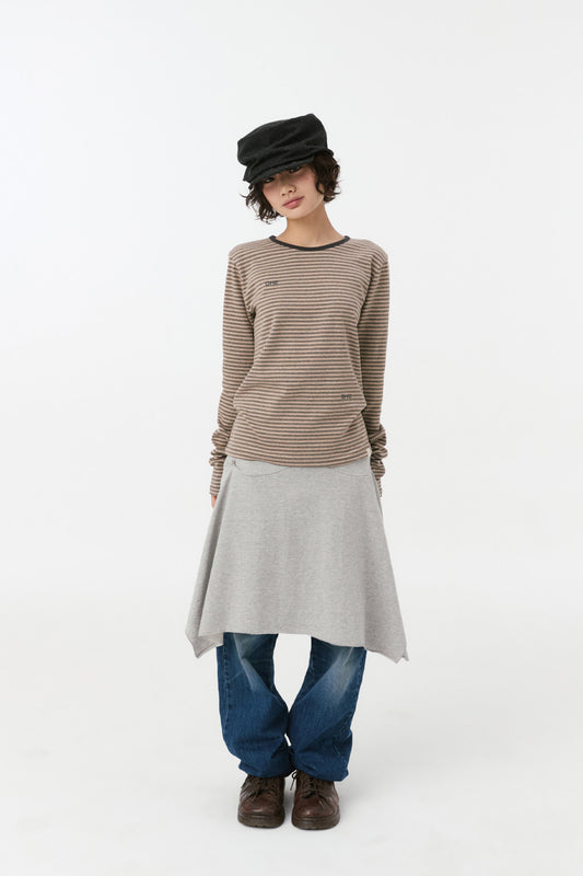 [9/18予約配送] LETTERING LOGO LONG SLEEVE, BROWN