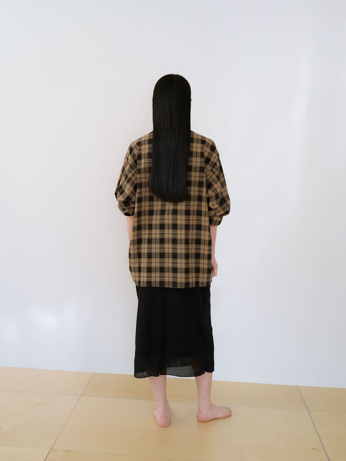 Check Flap Jacket - Black 4