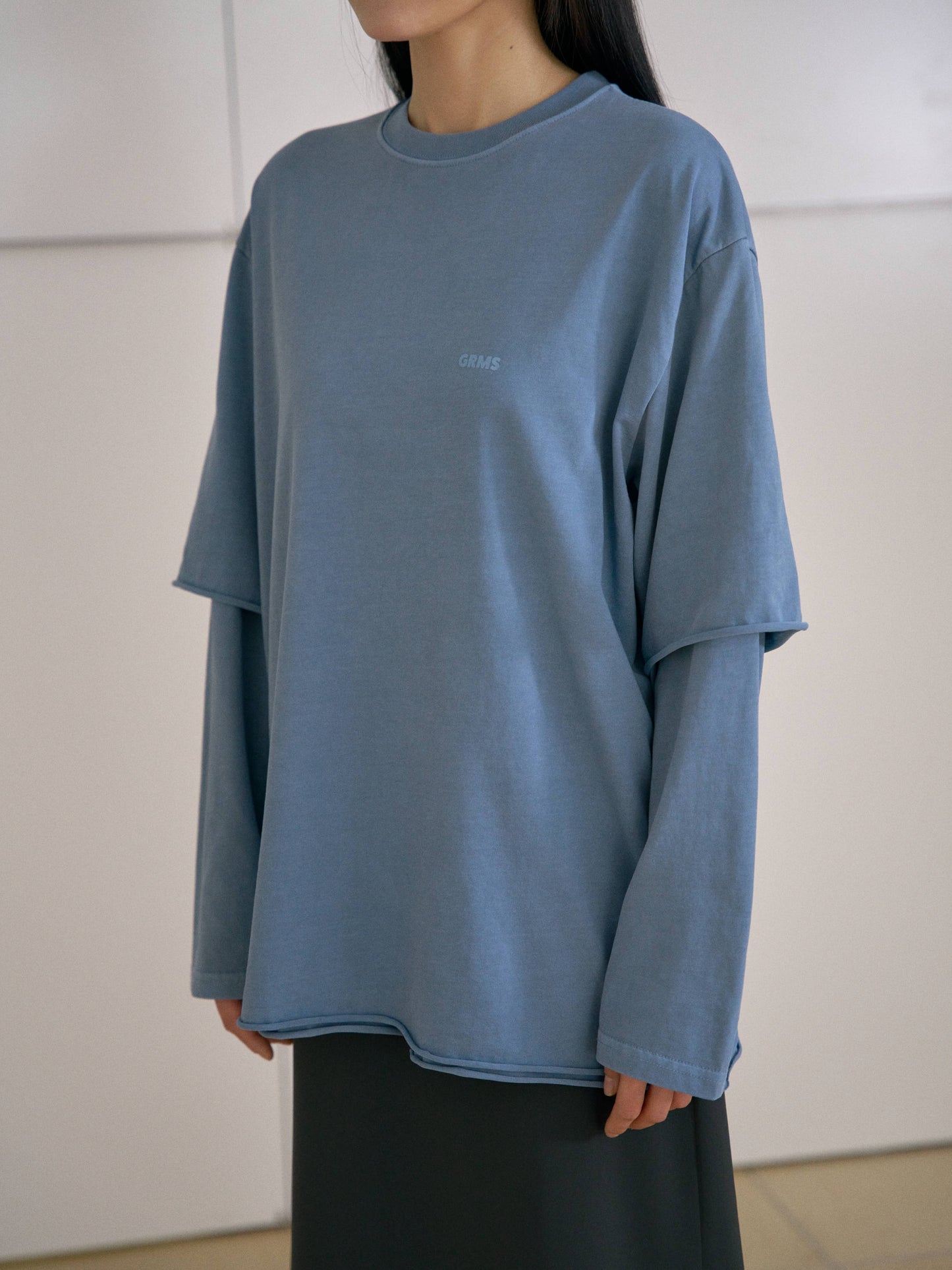 Pigment Layered Long Sleeve - Blue