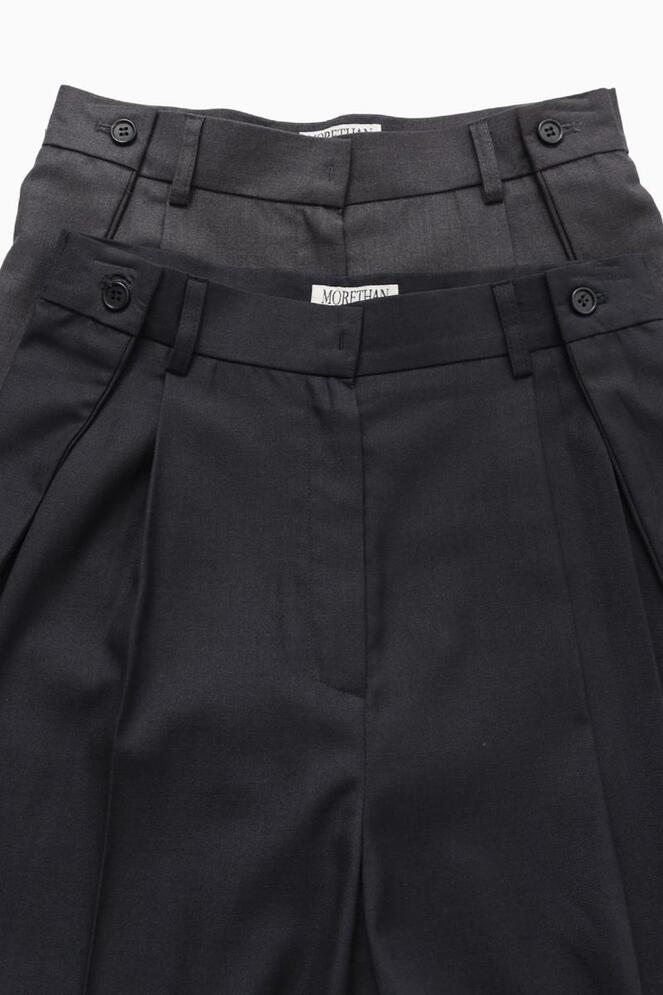 [MORE THAN YESTERDAY] Double Folded Waistband Trousers