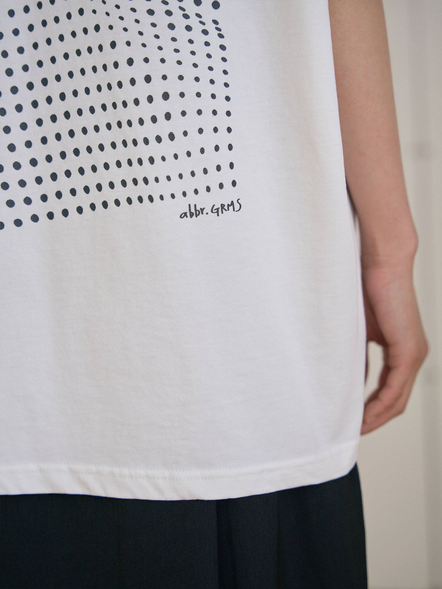 Dot Printing Short Sleeve - Ivory