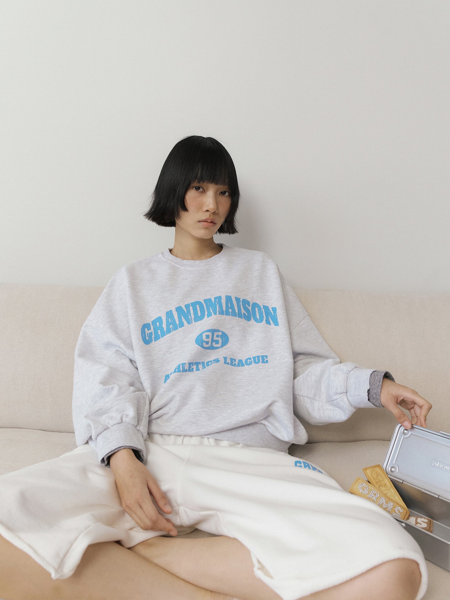 Cutoff Half Sweatpants - Ivory