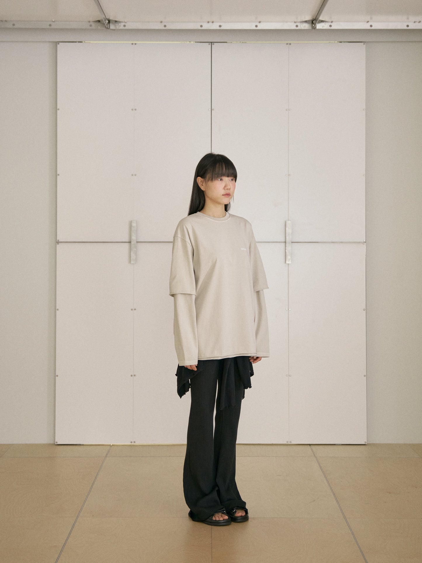Pigment Layered Long Sleeve - Beige