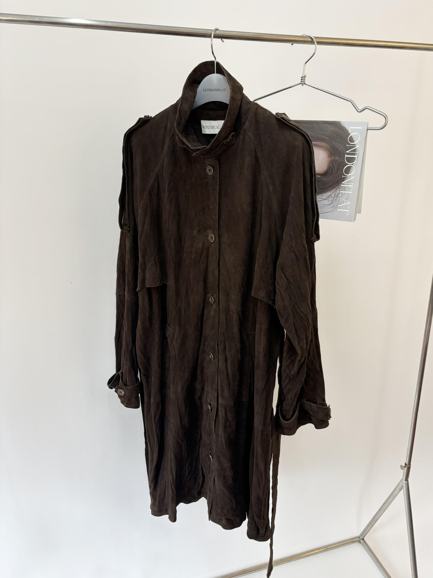 Suede Inkle Trench Coat