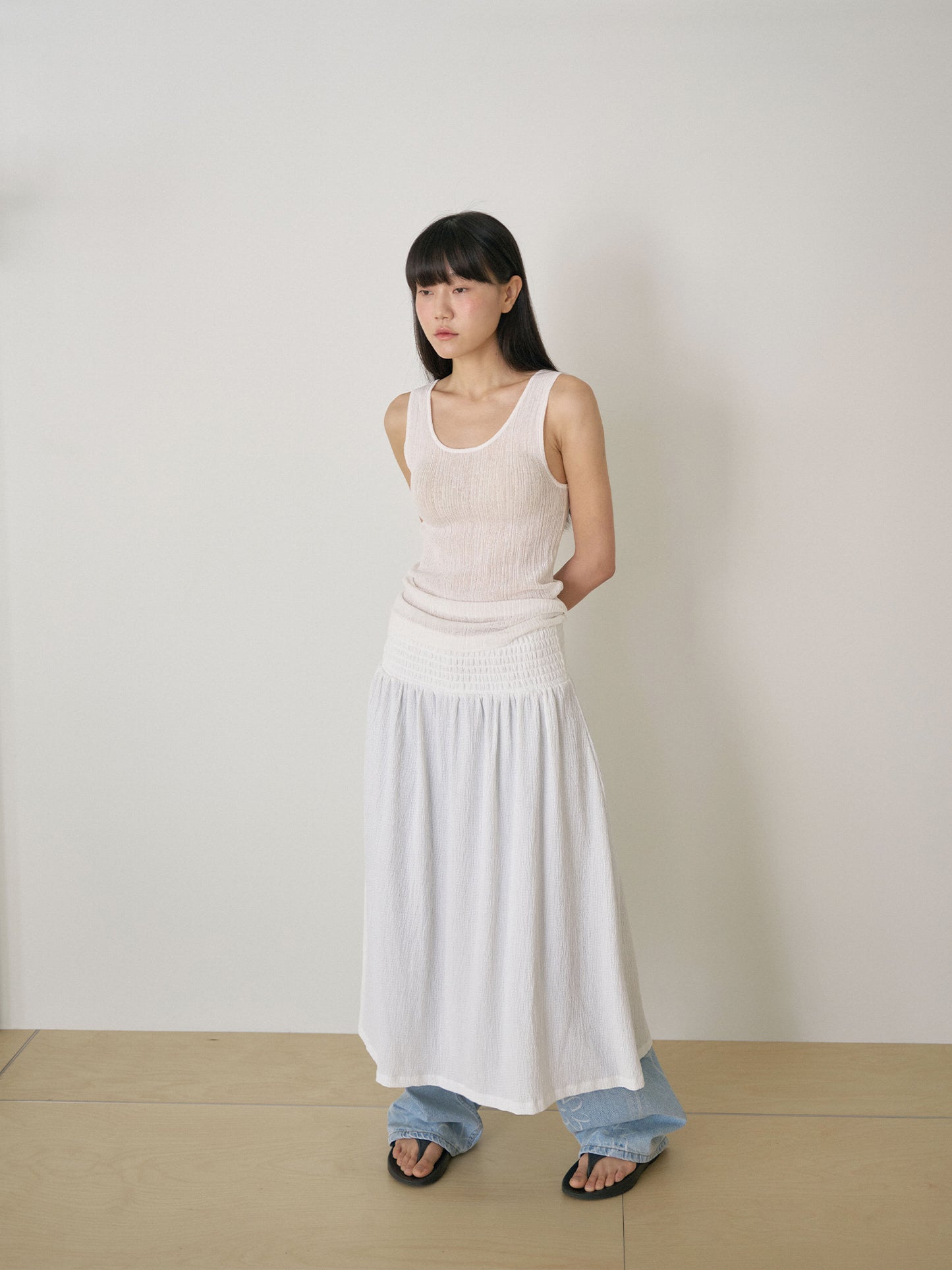 Multi Rib Sleeveless - Ivory