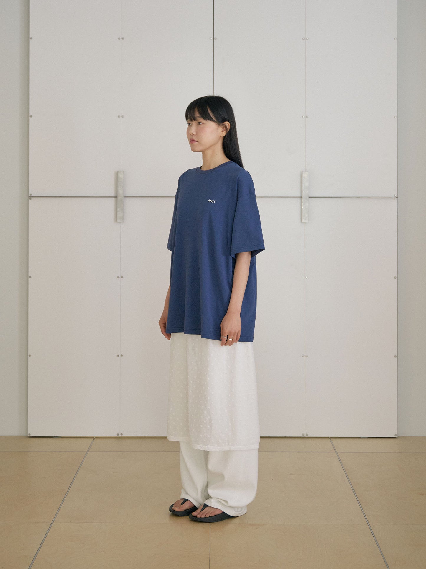 Dot Printing Short Sleeve - Navy