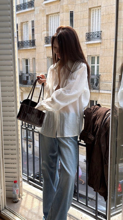 Striped Tencel Shirt