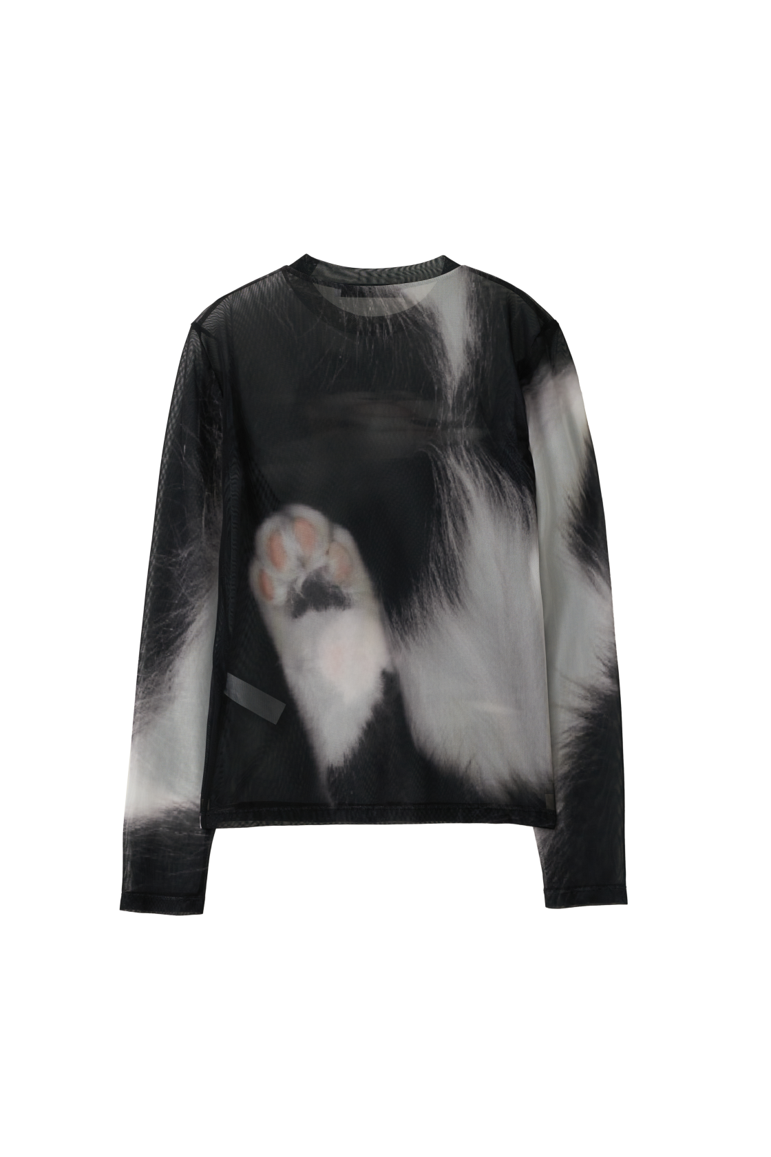 Feline Long Sleeve Mesh Top