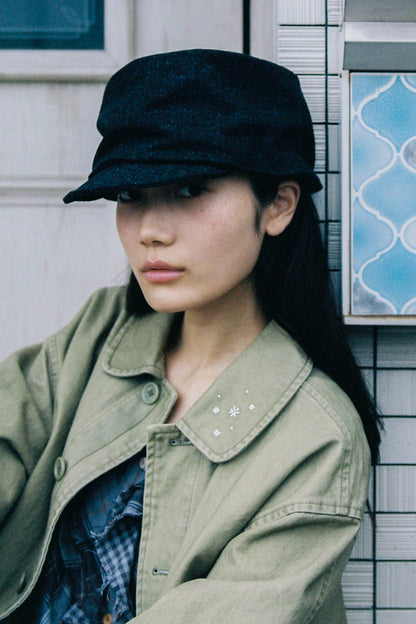 VINTAGE COTTON CASQUETTE, BLACK