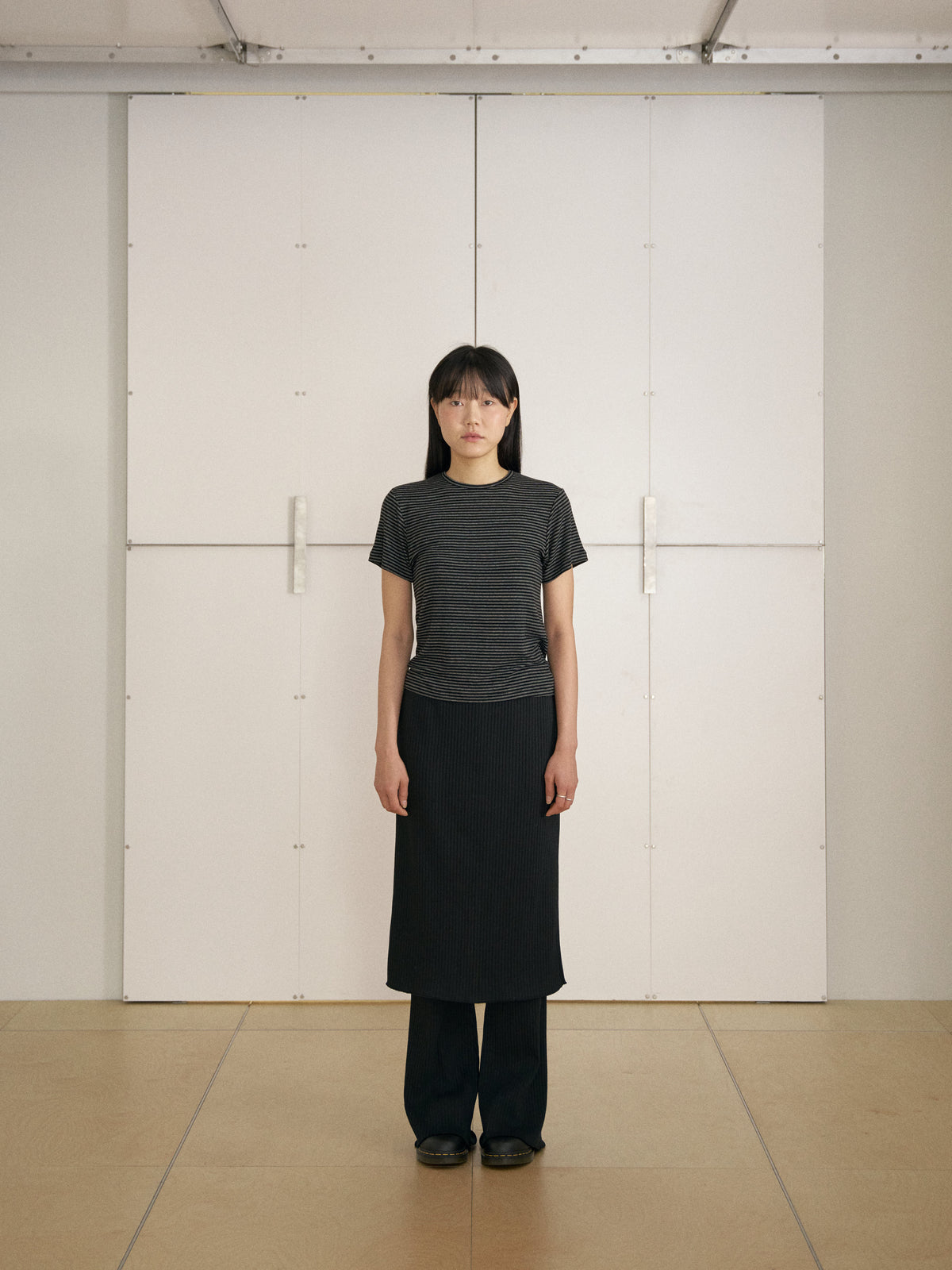 MARAN Lino Rib Skirt - Black 商品画像14/21