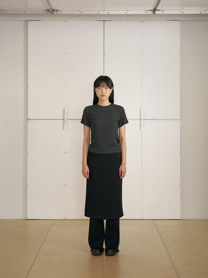 MARAN Lino Rib Skirt - Black 商品画像14/21